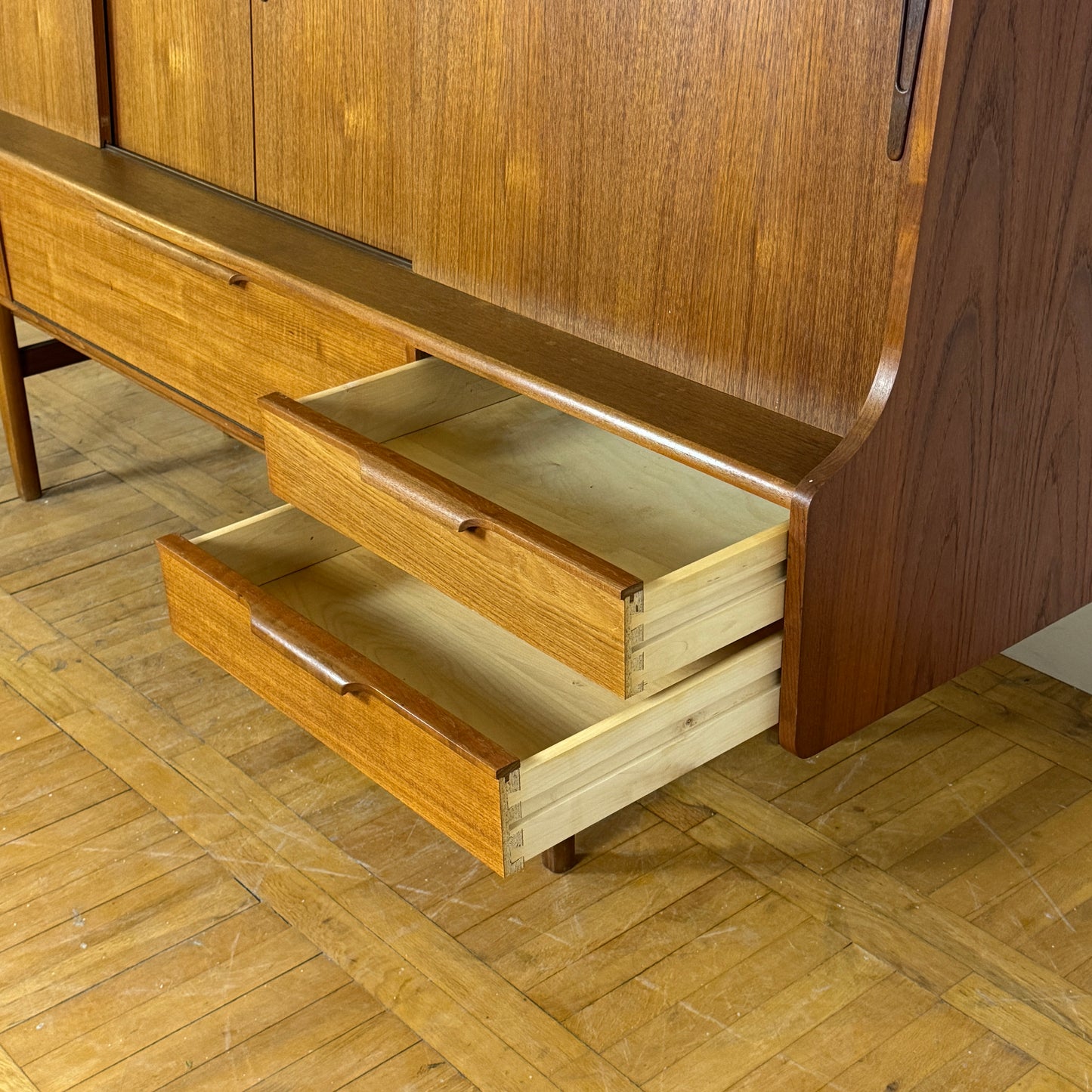 Danish teak highboard by Luno Mobler 1960s