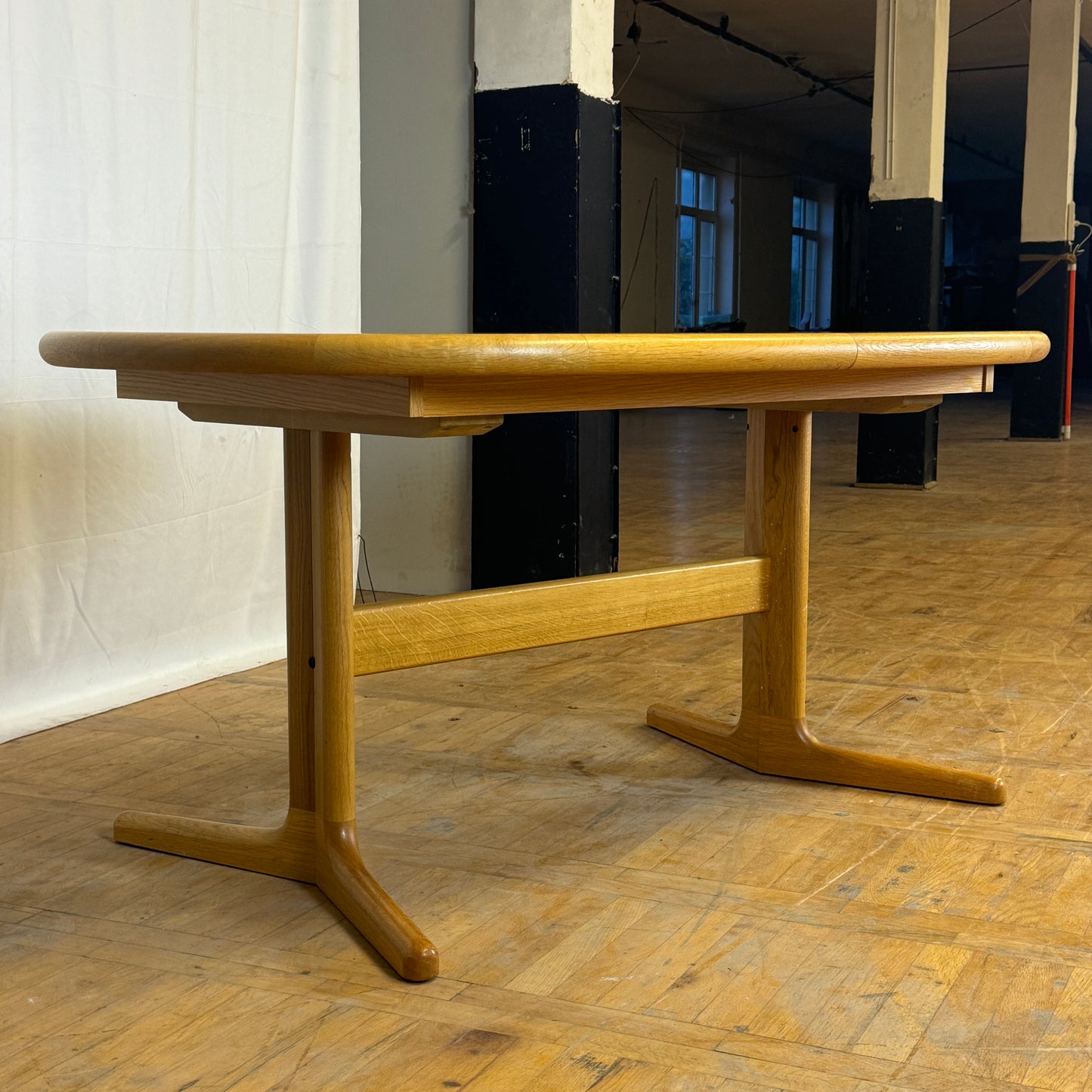 Laurits M Larsen Danish oak dining table 1970s