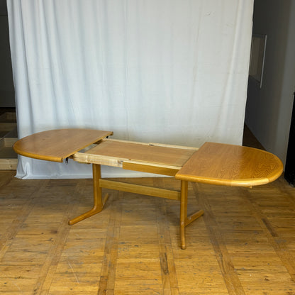 Laurits M Larsen Danish oak dining table 1970s