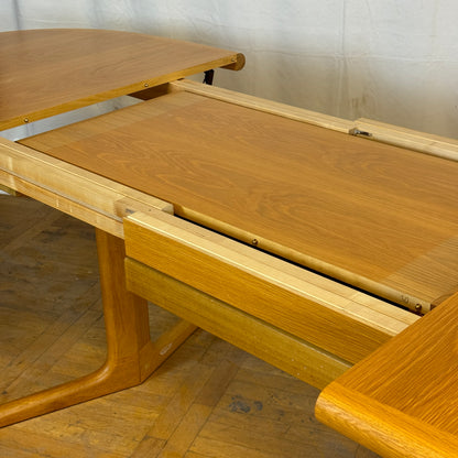 Laurits M Larsen Danish oak dining table 1970s