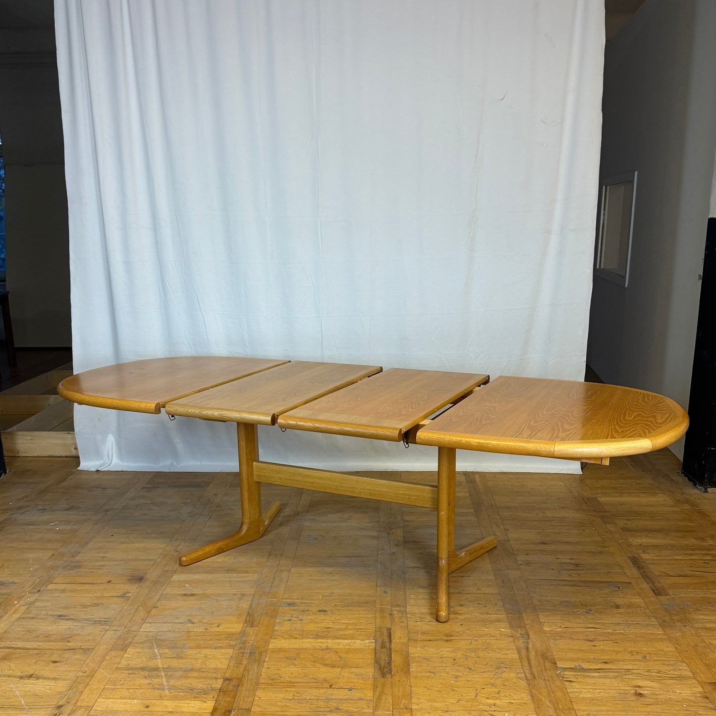 Laurits M Larsen Danish oak dining table 1970s