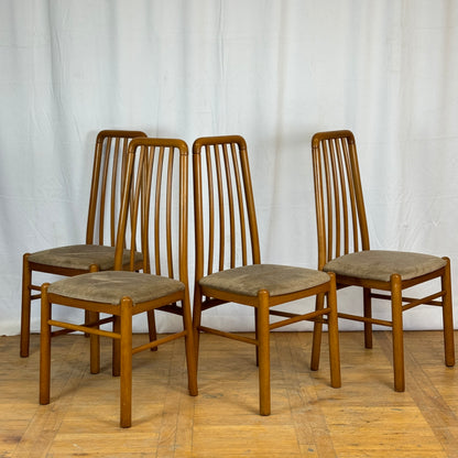 Set of 4 Danish teak dining chairs 1960s