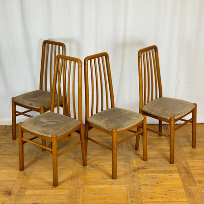 Set of 4 Danish teak dining chairs 1960s