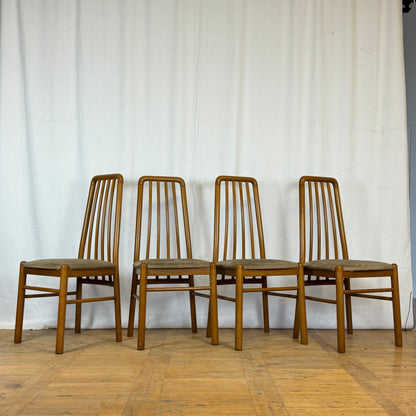 Set of 4 Danish teak dining chairs 1960s