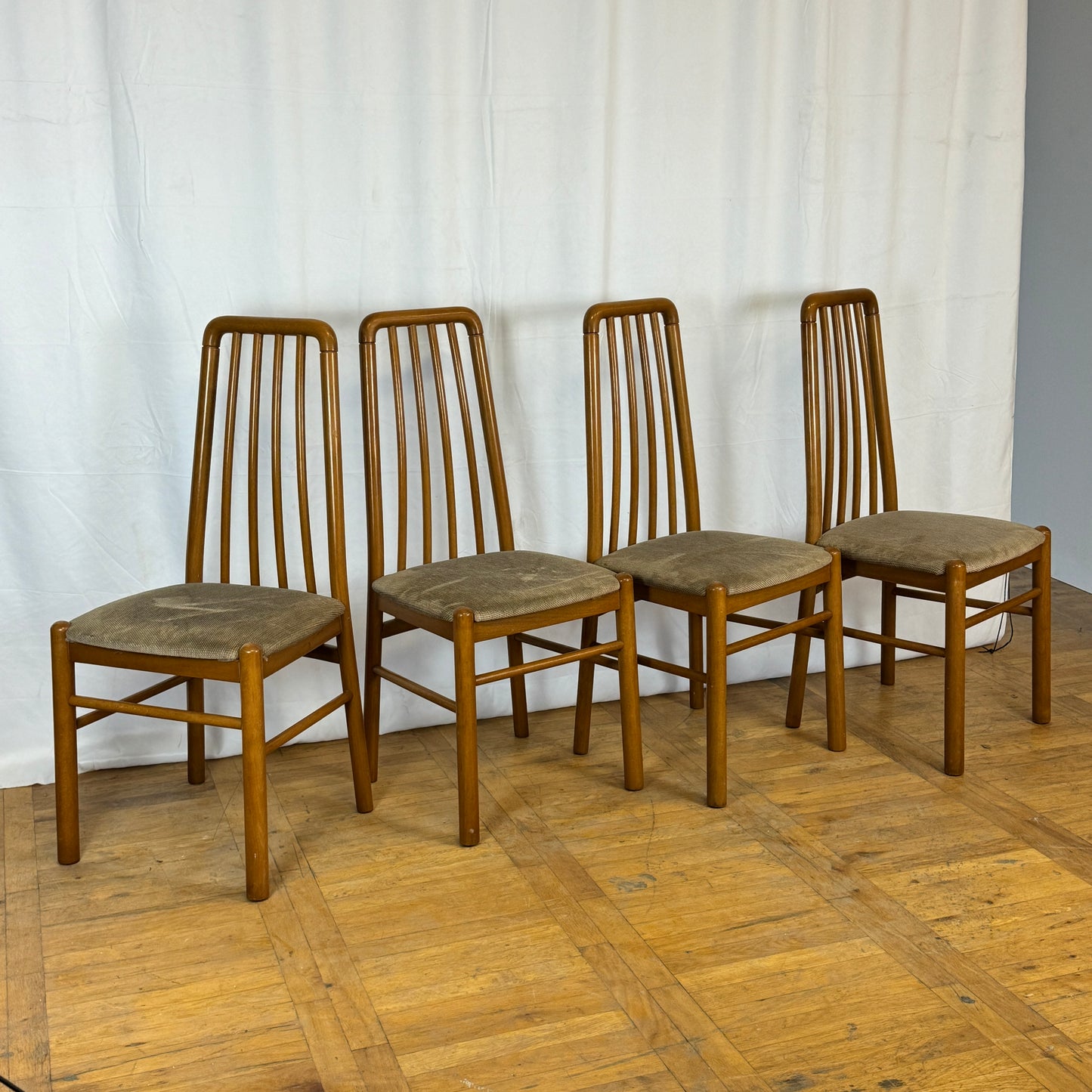 Set of 4 Danish teak dining chairs 1960s