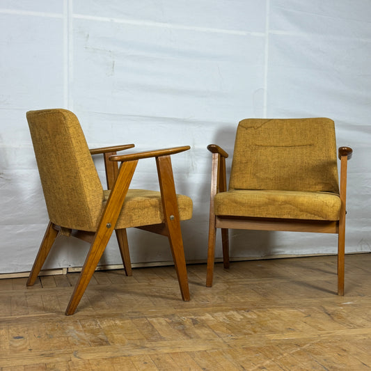 Pair of Józef Chierowski Type 366 armchairs 1960s