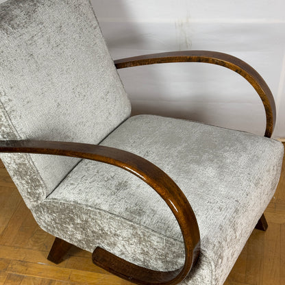 Pair of Jindřich Halabala H-410 armchairs for UP Zavody 1930s