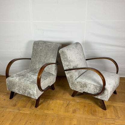 Pair of Jindřich Halabala H-410 armchairs for UP Zavody 1930s