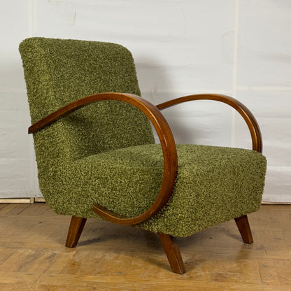 Pair of Jindřich Halabala H-410 armchairs for UP Zavody 1930s