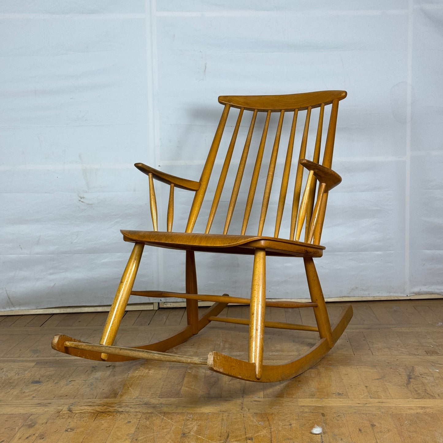 Hungarian László Mózer rocking chair 1960s