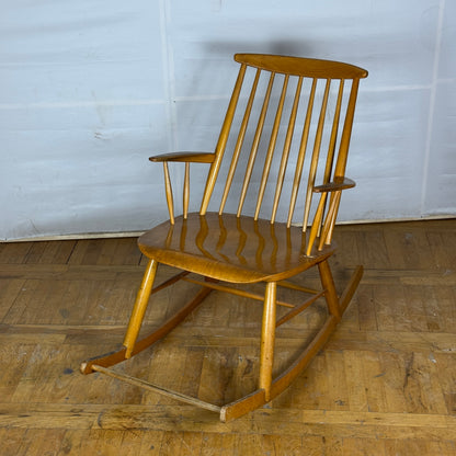 Hungarian László Mózer rocking chair 1960s