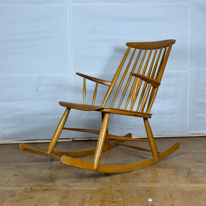 Hungarian László Mózer rocking chair 1960s