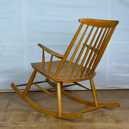 Hungarian László Mózer rocking chair 1960s