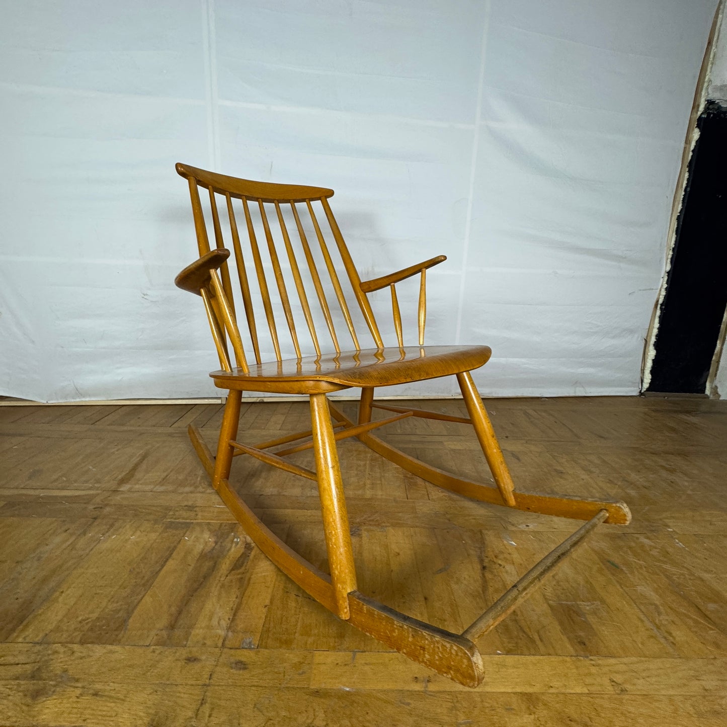 Hungarian László Mózer rocking chair 1960s