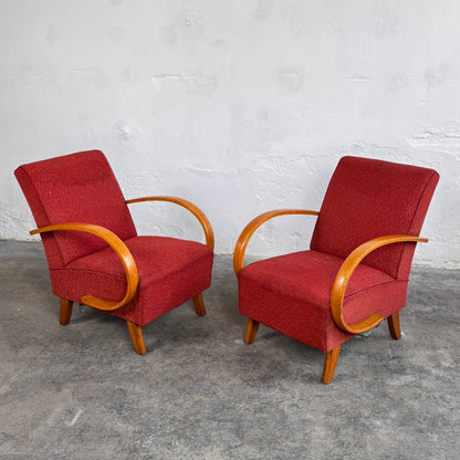 Pair of Halabala H-410 Armchairs, 1930s – Czechoslovak Art Deco