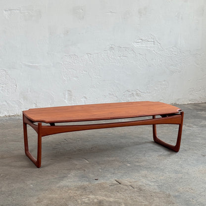 Peter Hvidt Solid Teak Coffee Table, 1960