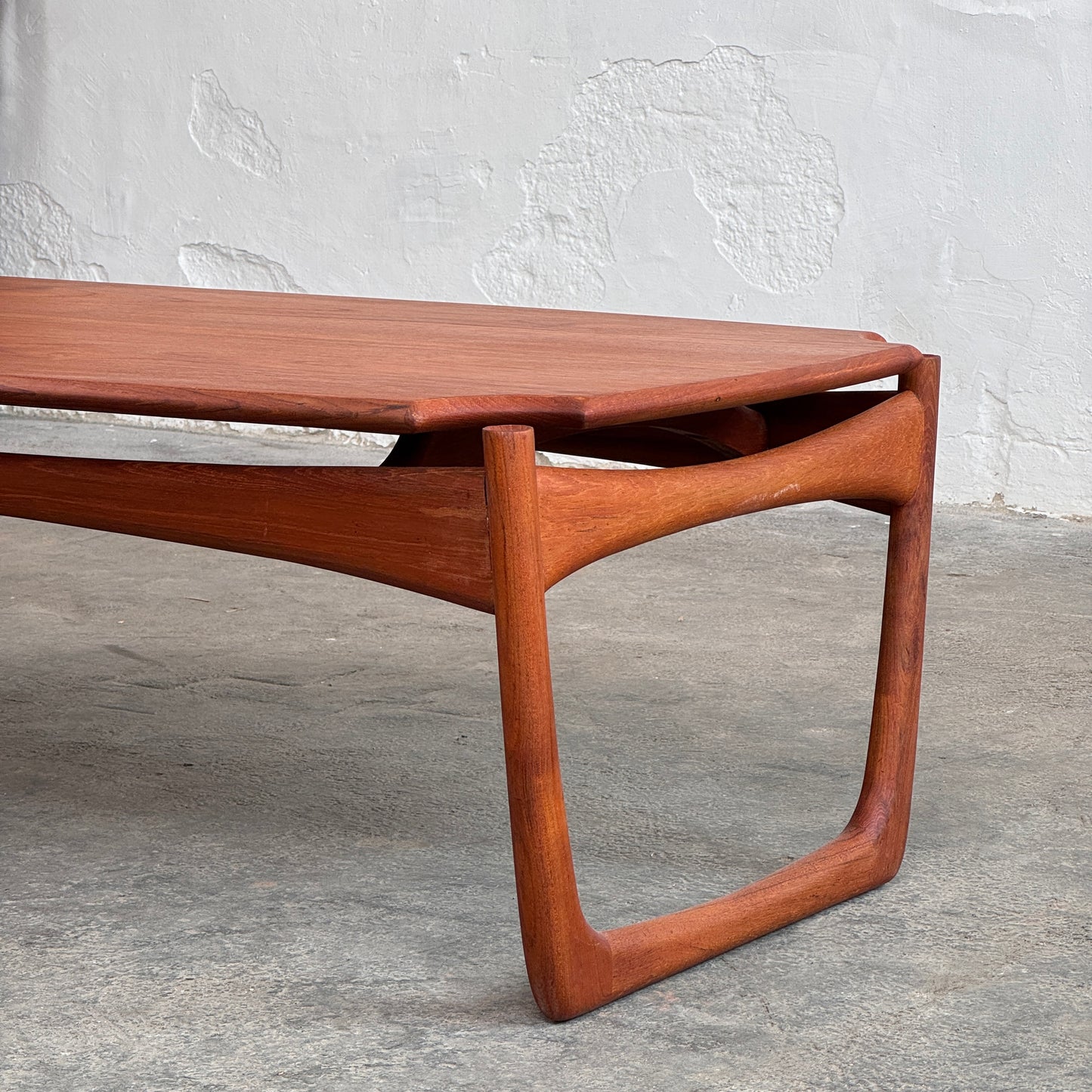 Peter Hvidt Solid Teak Coffee Table, 1960