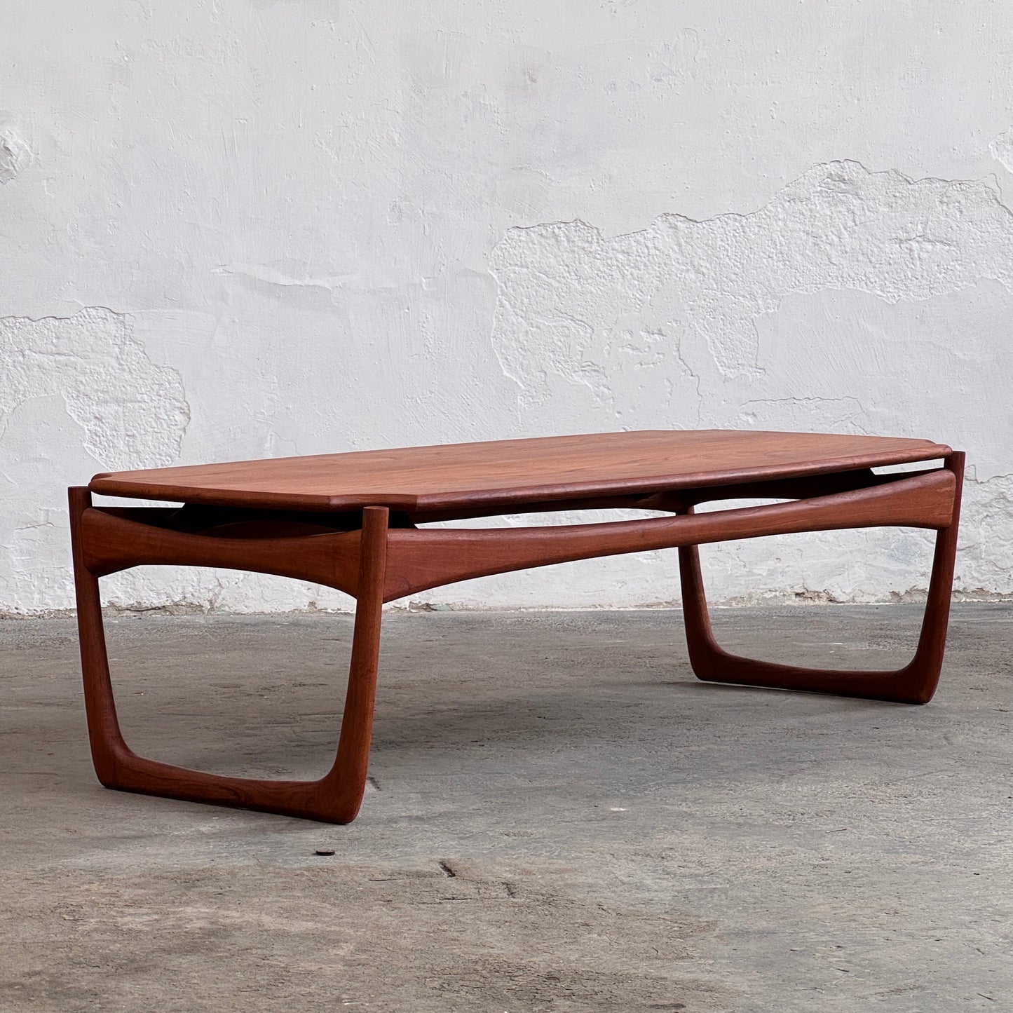 Peter Hvidt Solid Teak Coffee Table, 1960