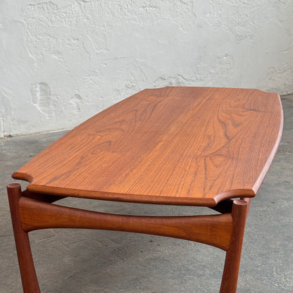 Peter Hvidt Solid Teak Coffee Table, 1960