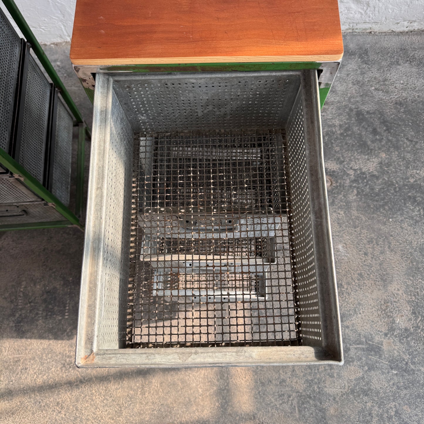 Industrial Steel & Perforated Metal Storage Cabinet / Shoe Rack