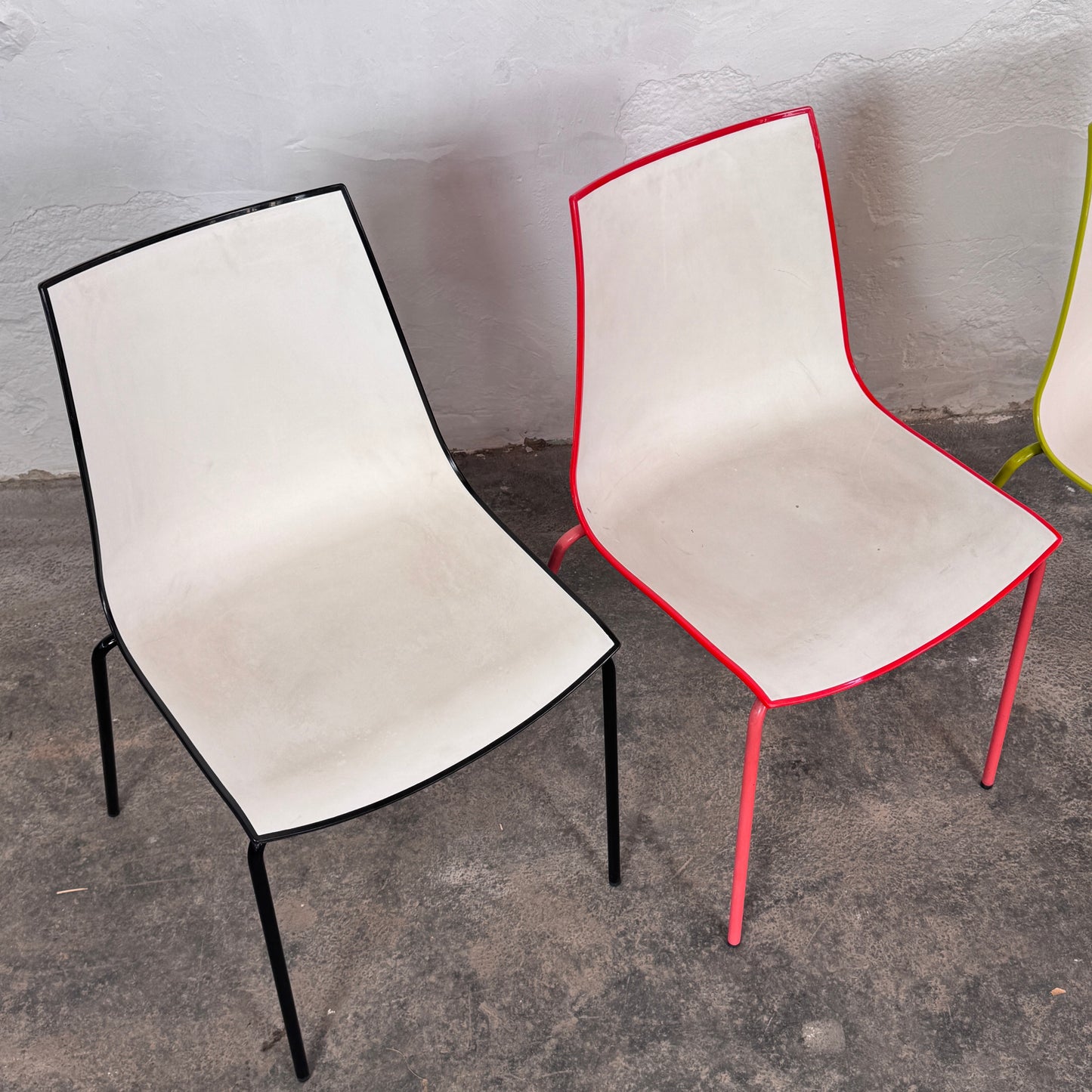 Set of 4 Italian Pedrali 3D Colour Chairs