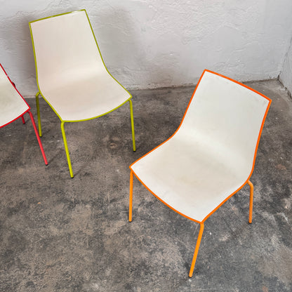 Set of 4 Italian Pedrali 3D Colour Chairs