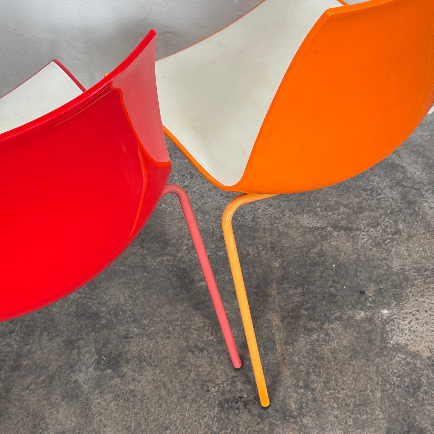 Set of 4 Italian Pedrali 3D Colour Chairs