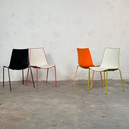 Set of 4 Italian Pedrali 3D Colour Chairs