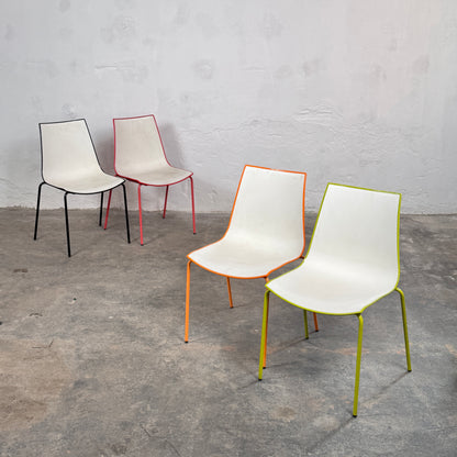 Set of 4 Italian Pedrali 3D Colour Chairs