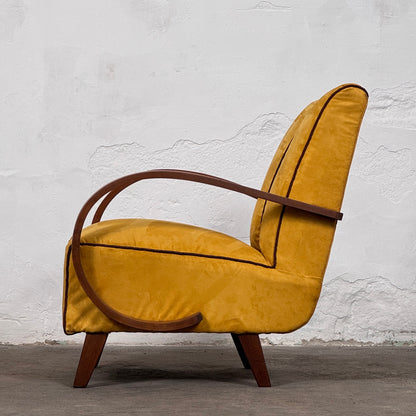 Pair of Art Deco Armchairs by Jindřich Halabala for UP Závody 1930s
