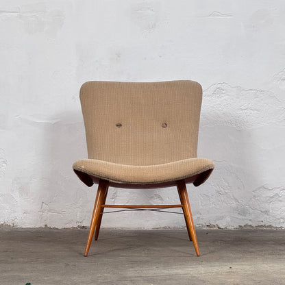 Mid-Century Easy Chair by Jindřich Halabala for Český Nábytek, 1950s