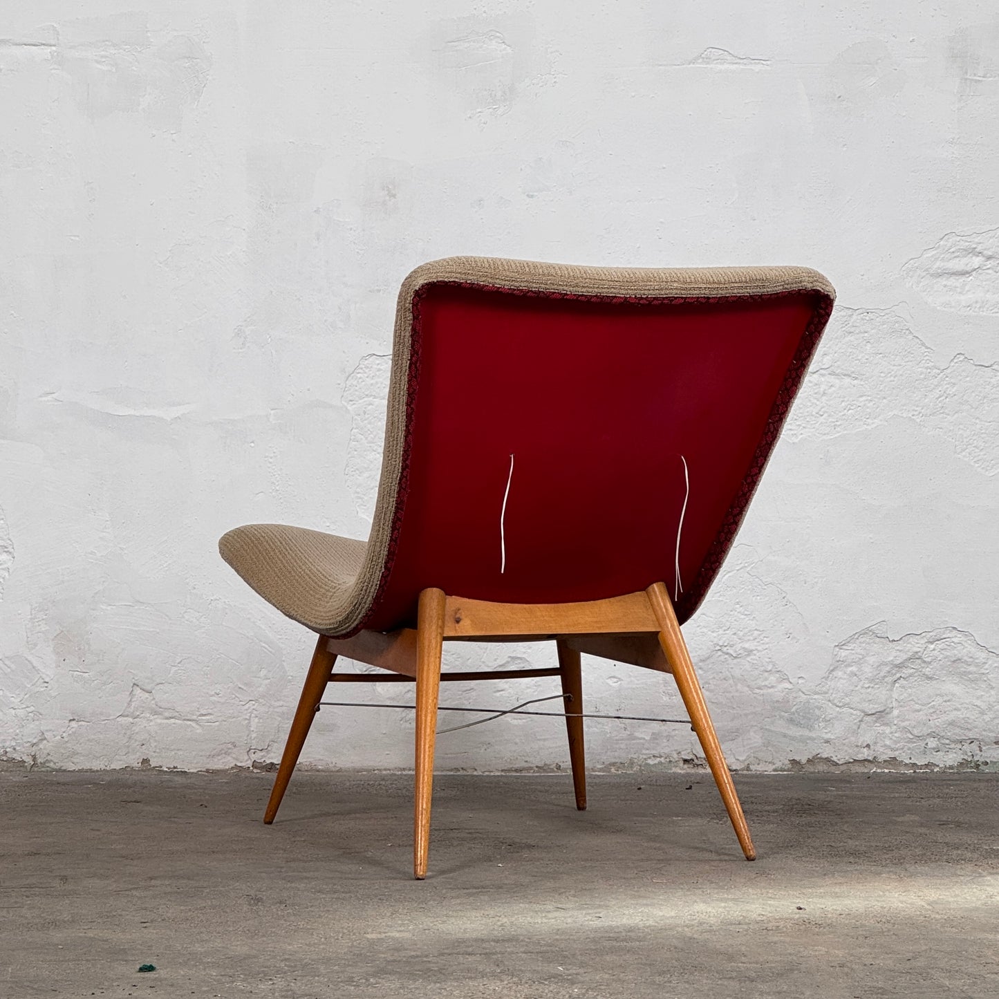 Mid-Century Easy Chair by Jindřich Halabala for Český Nábytek, 1950s