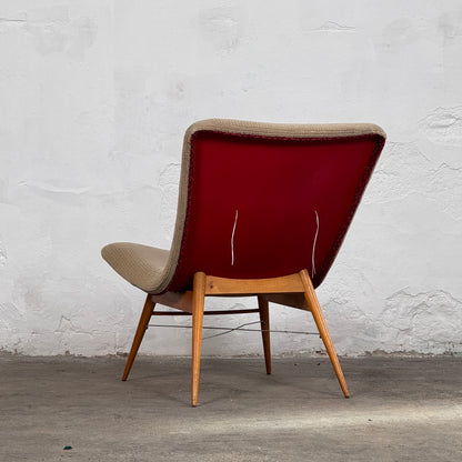 Mid-Century Easy Chair by Jindřich Halabala for Český Nábytek, 1950s