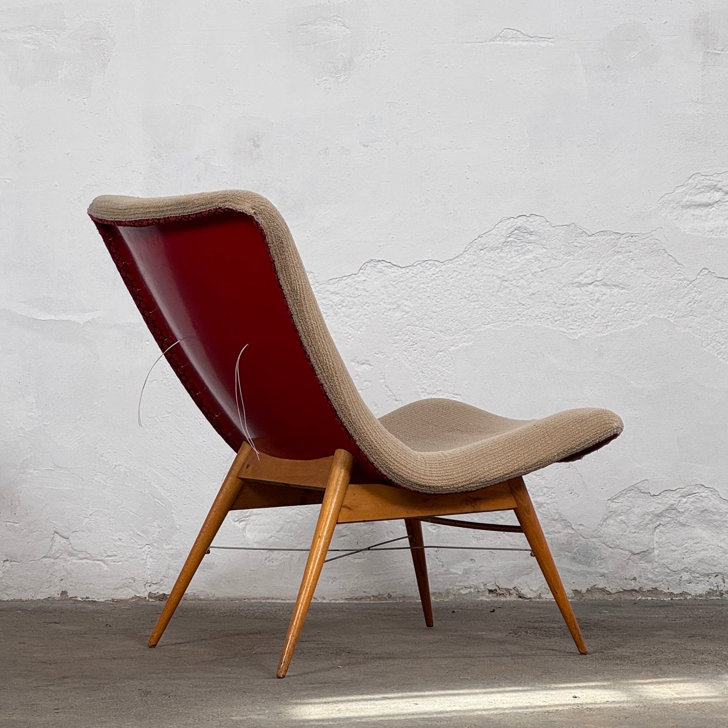 Mid-Century Easy Chair by Jindřich Halabala for Český Nábytek, 1950s