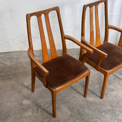 Set of 6 Nathan Dining Chairs with Armchairs, 1970