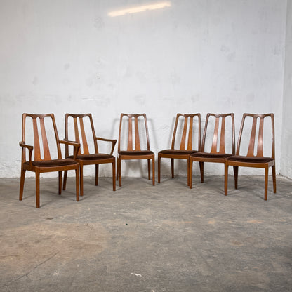 Set of 6 Nathan Dining Chairs with Armchairs, 1970