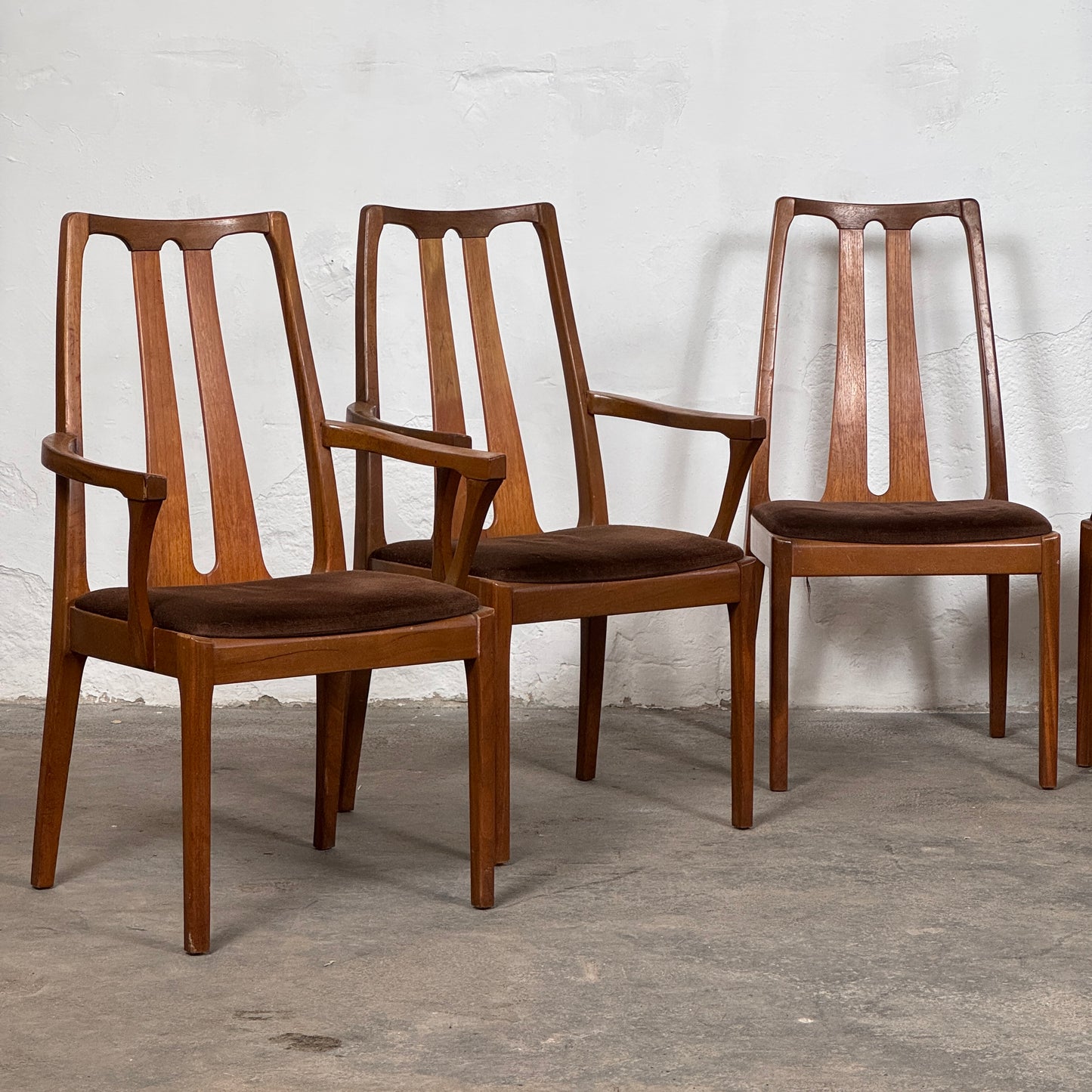 Set of 6 Nathan Dining Chairs with Armchairs, 1970