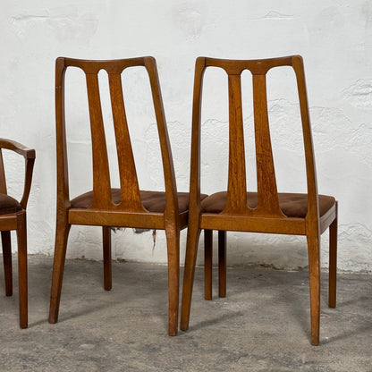 Set of 6 Nathan Dining Chairs with Armchairs, 1970