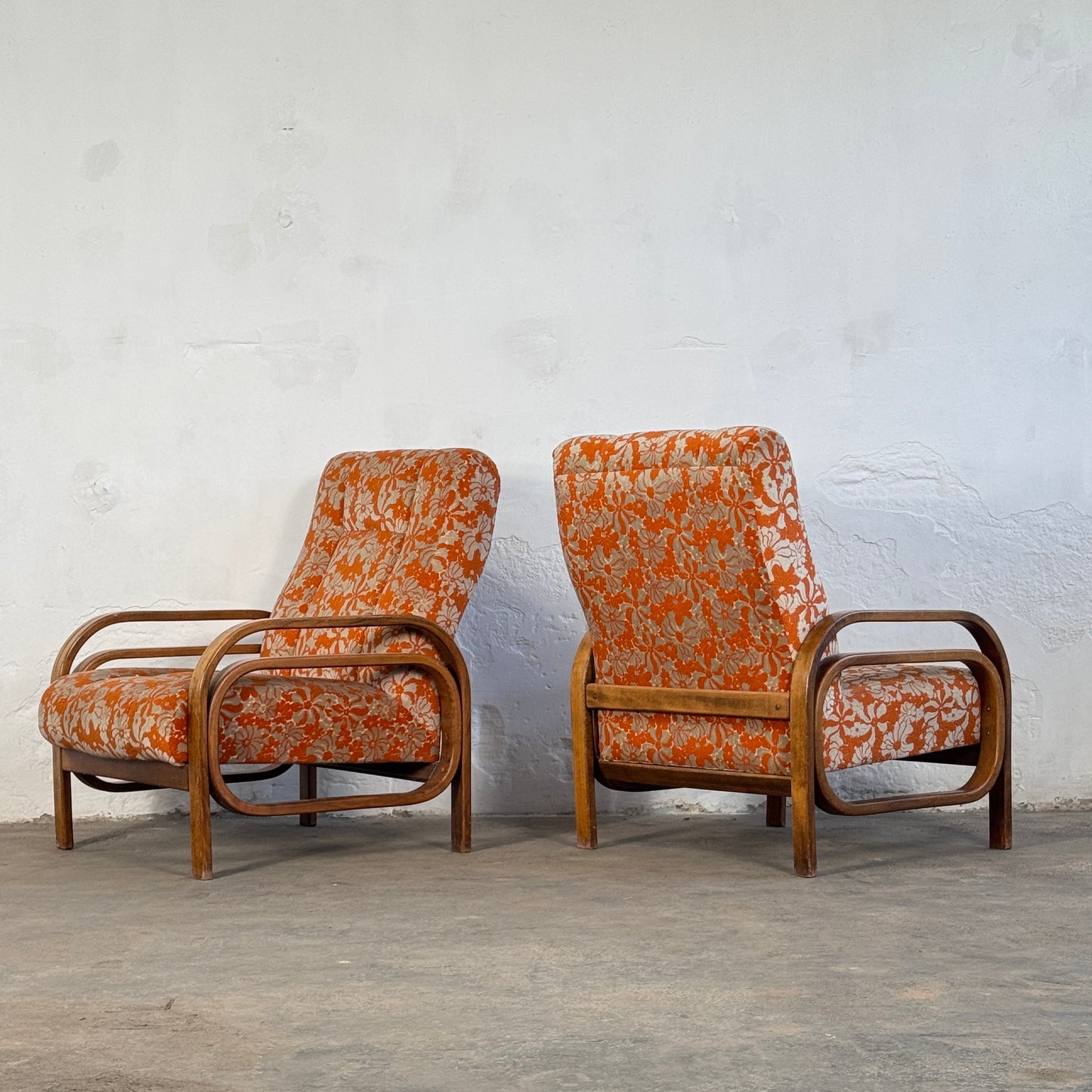Pair of Debreceni Art Deco Style Armchairs, 1960