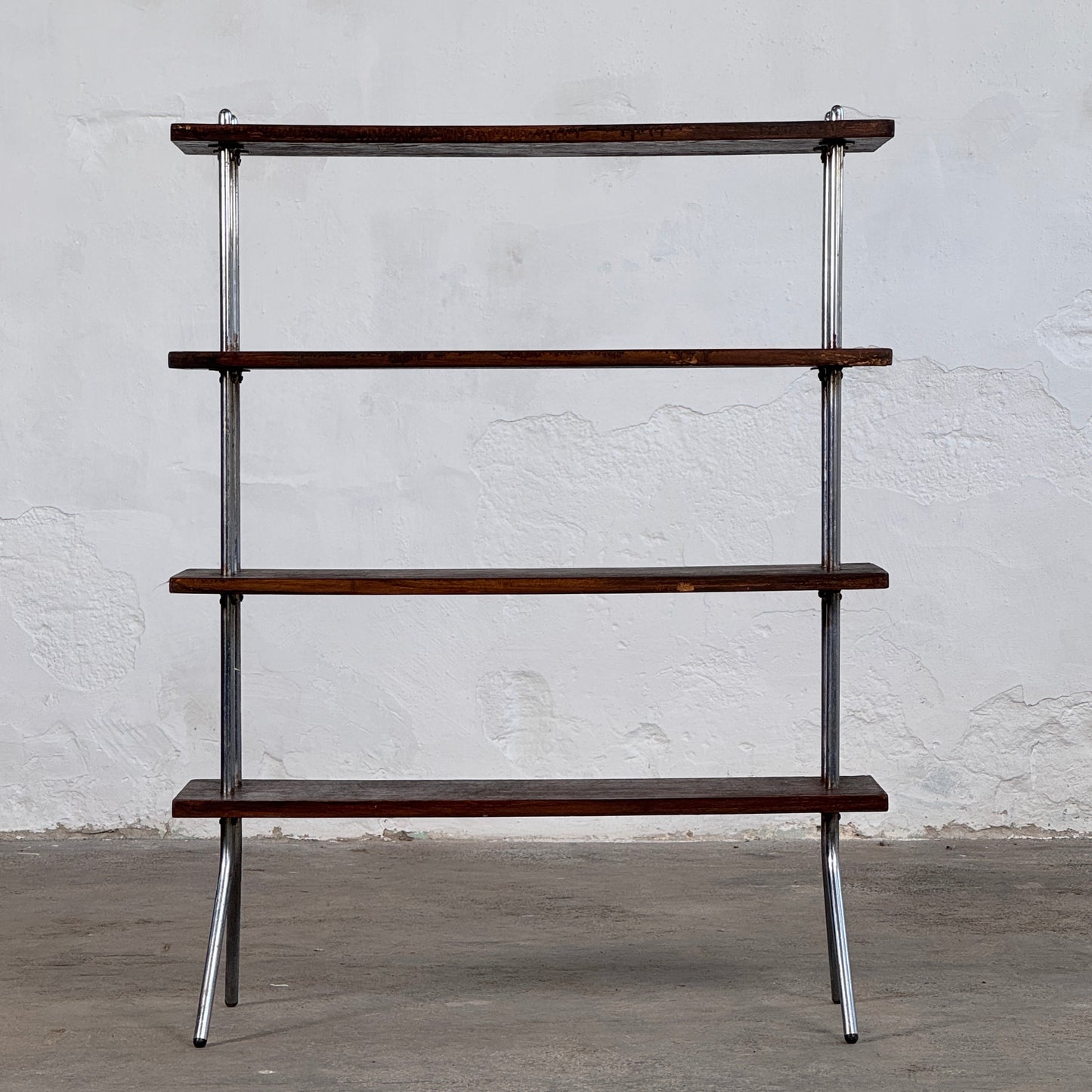 Bauhaus Style Dark Oak Shelving Unit