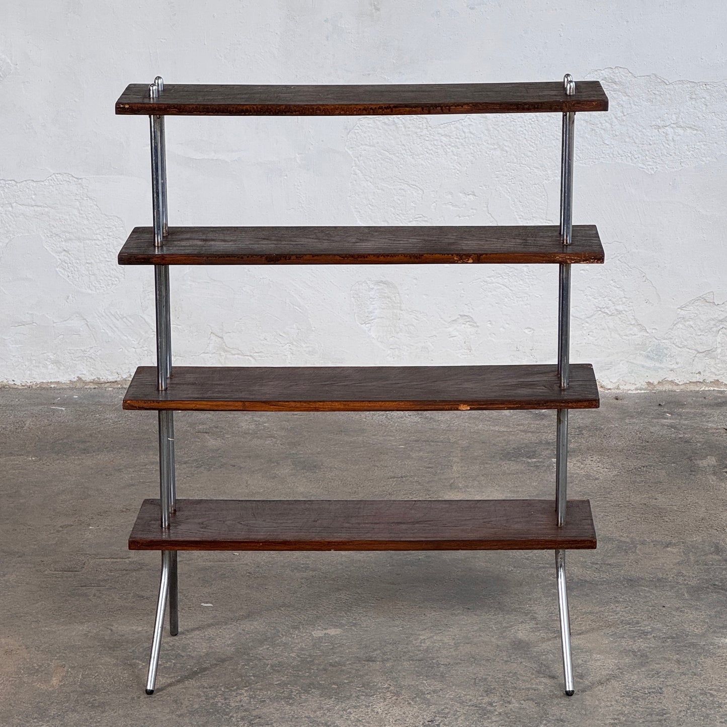 Bauhaus Style Dark Oak Shelving Unit