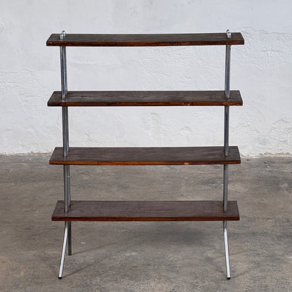 Bauhaus Style Dark Oak Shelving Unit