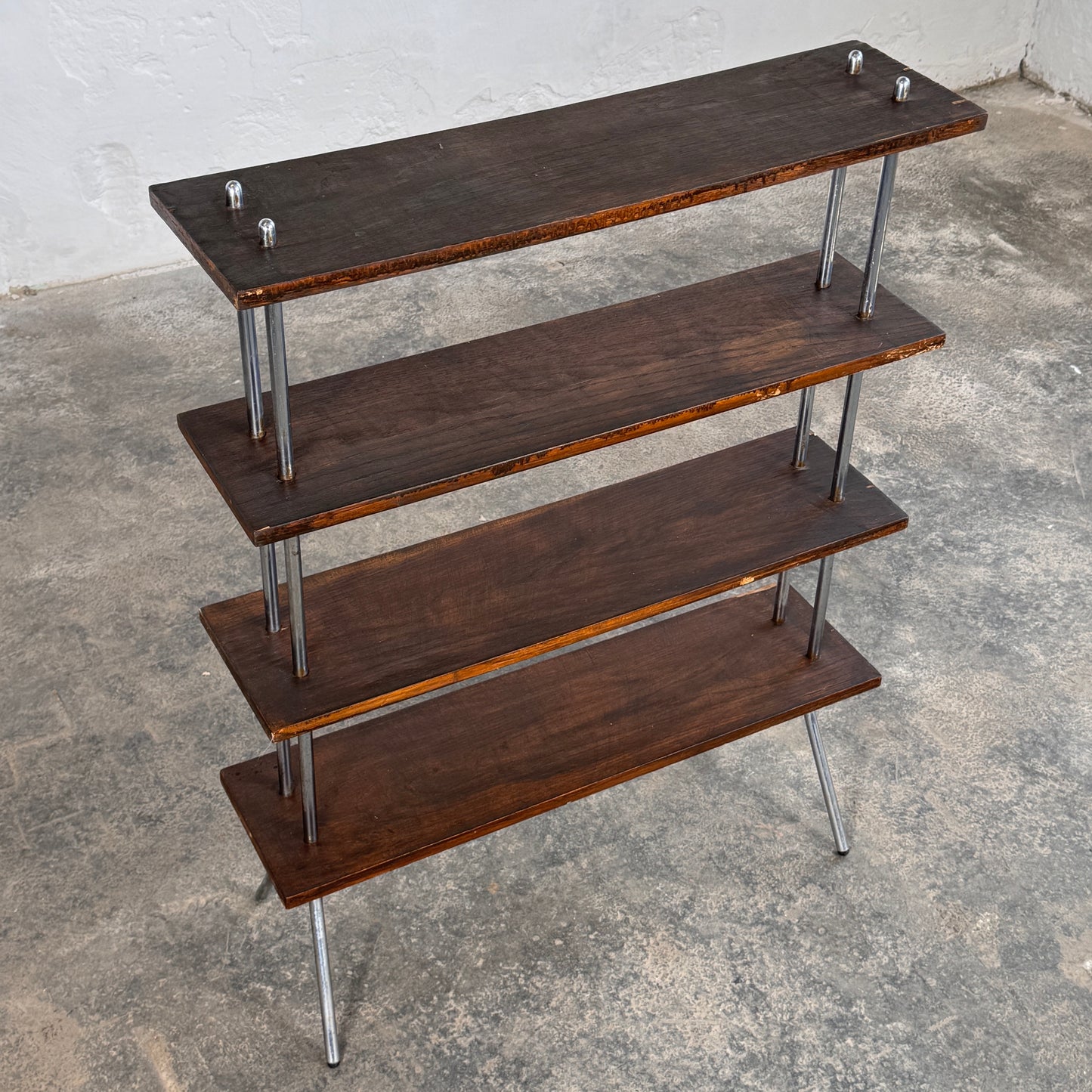 Bauhaus Style Dark Oak Shelving Unit