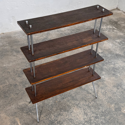 Bauhaus Style Dark Oak Shelving Unit