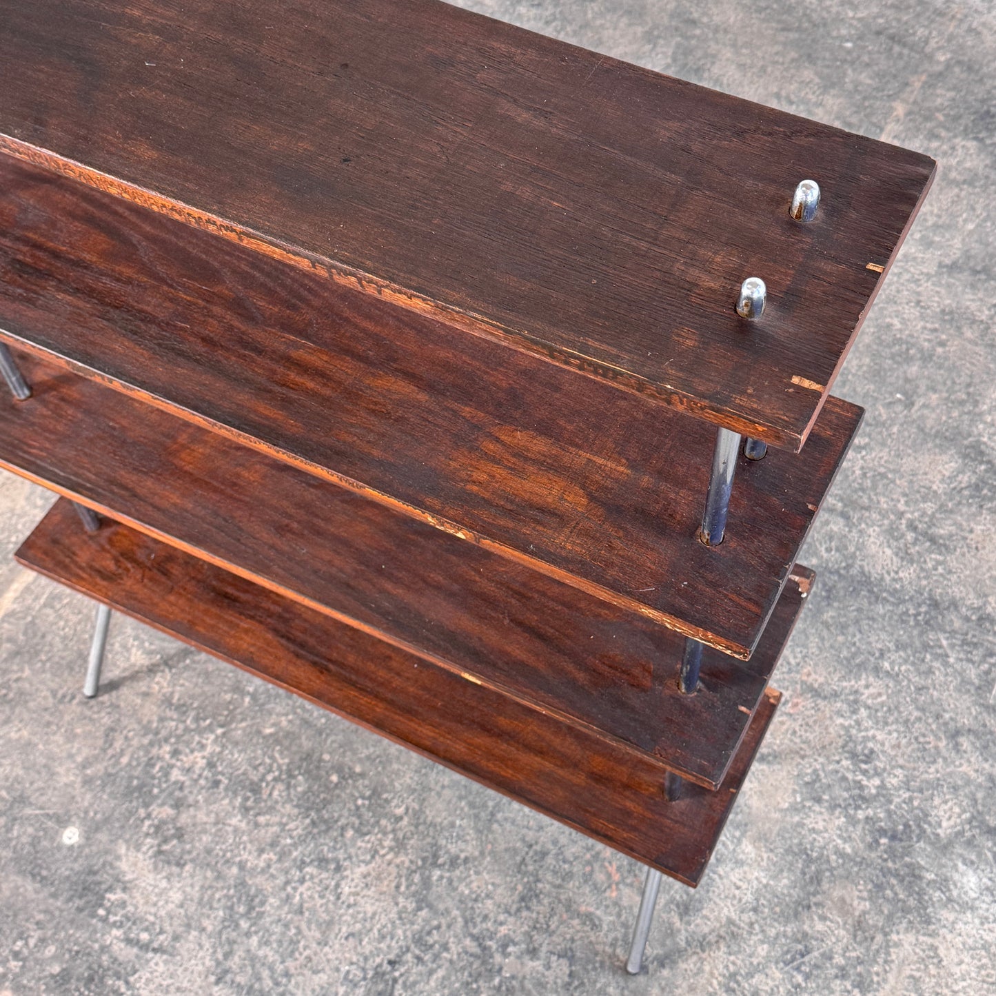 Bauhaus Style Dark Oak Shelving Unit