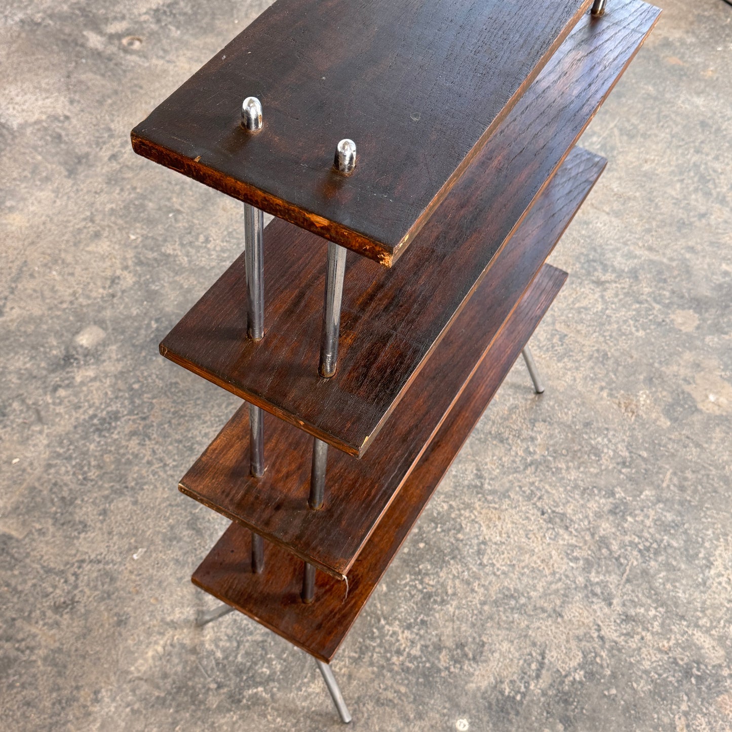 Bauhaus Style Dark Oak Shelving Unit