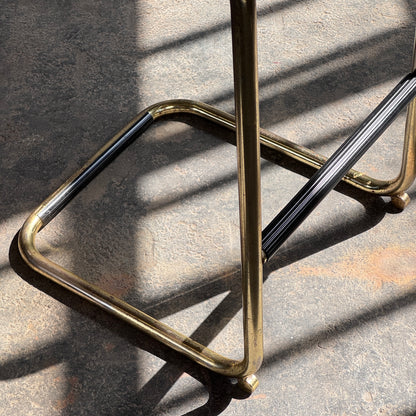 Marcel Breuer "Cesca" Style Brass-Tone Barstool, 1980