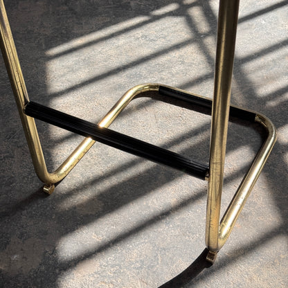 Marcel Breuer "Cesca" Style Brass-Tone Barstool, 1980
