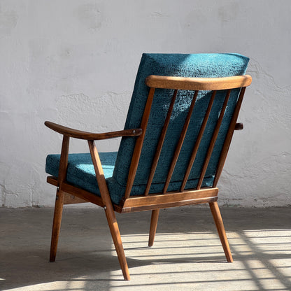 Pair of Fully Refurbished Czechoslovakian TON Lounge Chairs, 1960