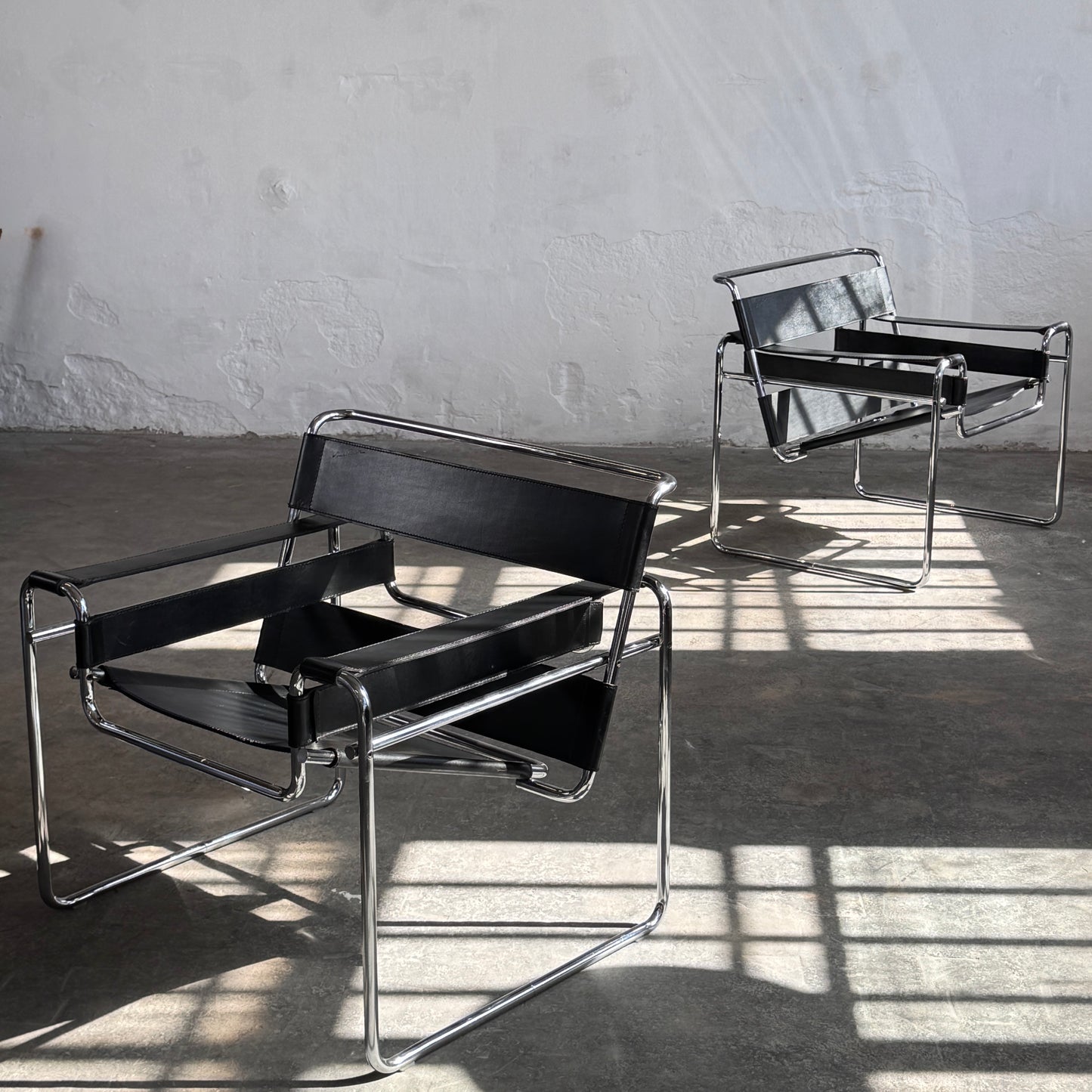 Set of 2 Marcel Breuer "Wassily" Chairs for Knoll, 1990